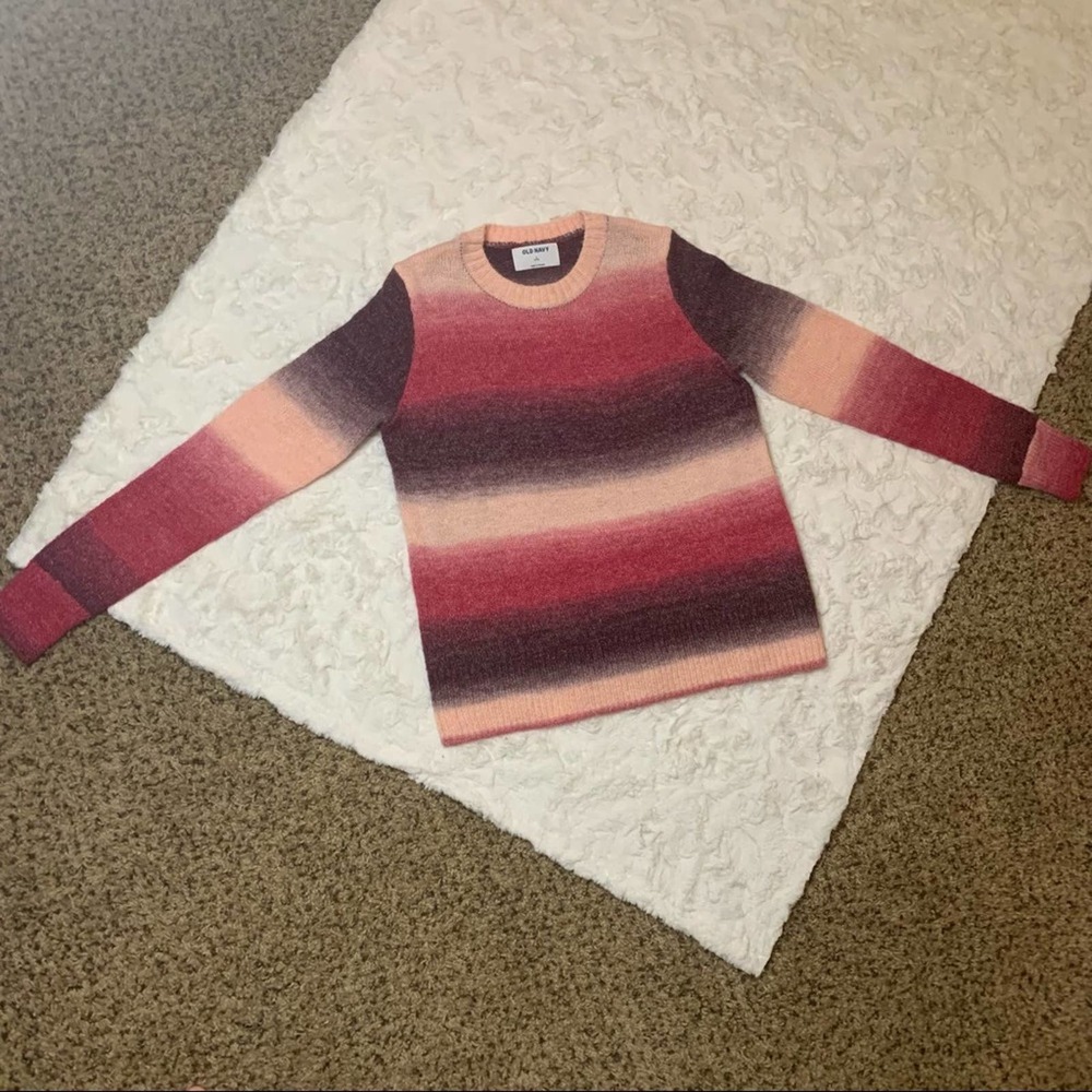OLD NAVY multi colored light/dark pink&purple shaded Sweater size S,Petite